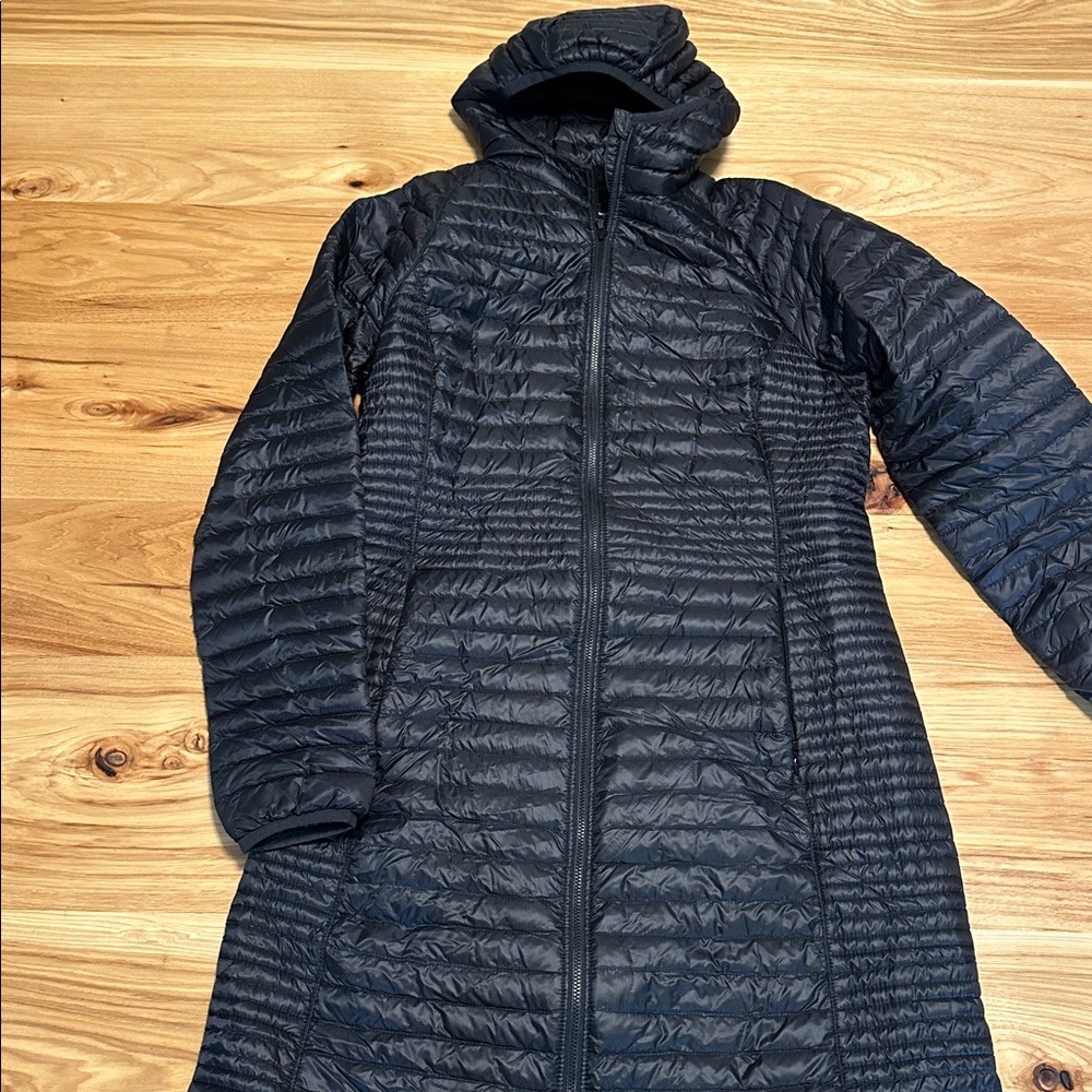L.L. Bean women’s long black puffer jacket